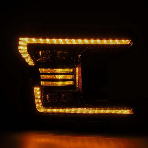 AlphaRex 18-20 Ford F150 NOVA-Series LED Projector Headlights Alpha-Black OffRoadUSA.com