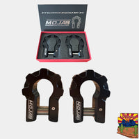 3/4'' Extreme duty Aluminum D-Shackle set (9T) (LIFETIME WARRANTY*) MOJAB OFFROAD