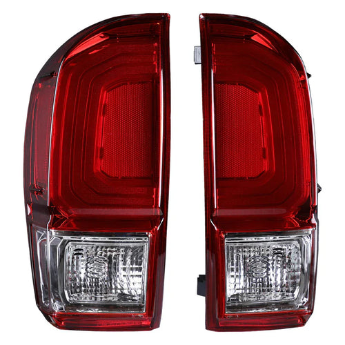Winjet 2016-2023 Toyota Tacoma OEM Replacement Tail Lights - Chrome/Red OffRoadUSA.com