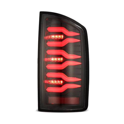 AlphaRex 02-06 Dodge Ram 1500/03-06 Dodge Ram 2500/3500 Truck LUXX-Series LED Tail Lights Alpha-Black OffRoadUSA.com