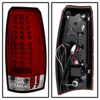 Spyder Chevy Avalanche 07-13 LED Tail Lights Red Clear ALT-YD-CAV07-LED-RC OffRoadUSA.com