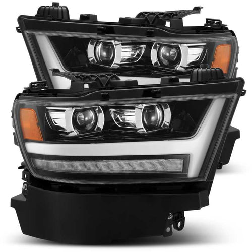 AlphaRex 19-24 Ram 1500 LUXX-Series LED Projector Headlights Jet Black OffRoadUSA.com