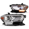 Winjet 2016-2023 Toyota Tacoma DRL Head Lights - Chrome/Clear OffRoadUSA.com