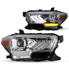 Winjet 2016-2019 Toyota Tacoma/2020-2023 Tacoma SR SR5 TRD Sport DRL Head Lights - Chrome/Clear OffRoadUSA.com