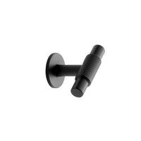 Knurled Backplate "Manor" Matte Black Cabinet Knobs and Drawer Pulls