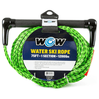 WOW Watersports 75ft 1-Section Tow Rope with Rubber Handle Jupiter Gear