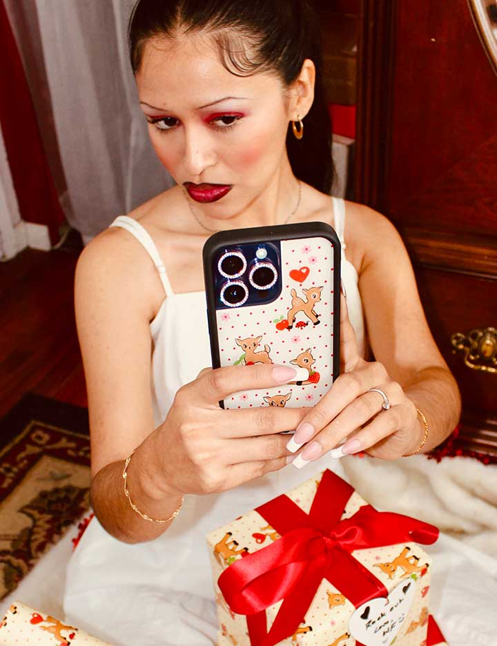 Oh Deer and Red Gingham Hearts Gift Wrap - 2 pack Wildflower Cases