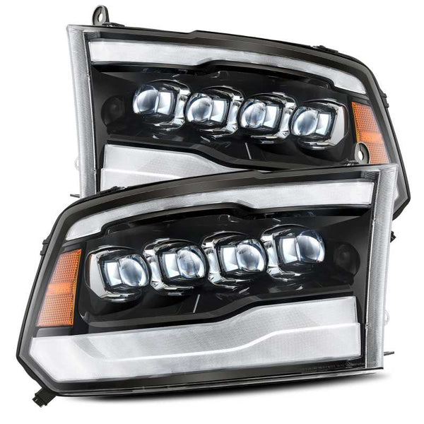 AlphaRex 09-18 Ram Truck NOVA-Series LED Projector Headlights Jet Black OffRoadUSA.com