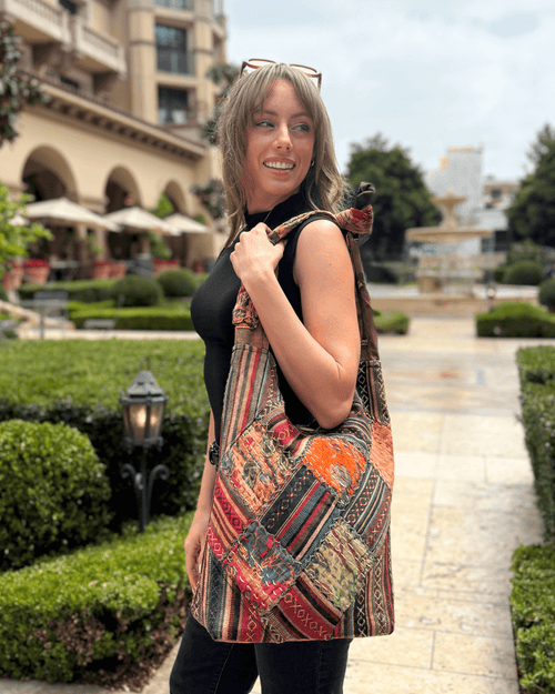 Kathmandu Collection Quilted Patchwork Hobo Bag Jupiter Gear