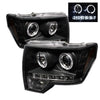 Spyder Ford F150 09-14 Projector Headlights Halogen Model- LED Halo LED Blk PRO-YD-FF15009-HL-BK OffRoadUSA.com