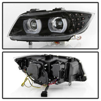 Spyder 09-12 BMW E90 3-Series 4DR HID w/ AFS Only - LED Turn - Black - PRO-YD-BMWE9009-AFSHID-BK OffRoadUSA.com