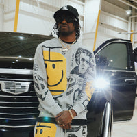 Fly Supply Co Fly Supply Co New Rich Crewneck Sweater (Heather Grey)