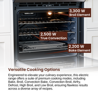 Rangaire 30" Electric Range AirFry Convection Oven Slide-in Stainless Steel RRE303TS Rangaire Appliances