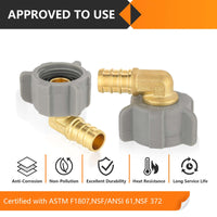 PEX-B Crimp 1/2" PEX X 7/8" Female NPT Swivel Elbow (Lead Free) Plumbingsell
