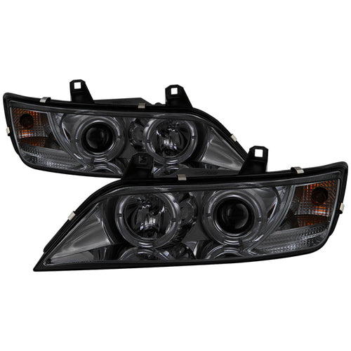 Spyder BMW Z3 96-02 Projector Headlights LED Halo Smoke High H1 Low H1 PRO-YD-BMWZ396-HL-SM OffRoadUSA.com