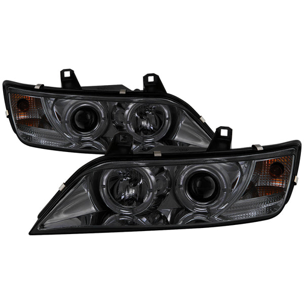 Spyder BMW Z3 96-02 Projector Headlights LED Halo Smoke High H1 Low H1 PRO-YD-BMWZ396-HL-SM OffRoadUSA.com