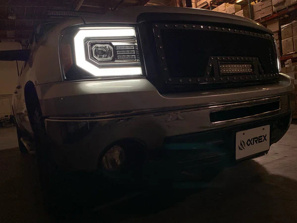 AlphaRex 07-13 GMC Sierra LUXX-Series LED Projector Headlights Chrome