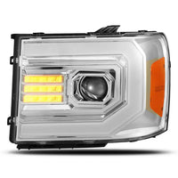 AlphaRex 07-13 GMC Sierra LUXX-Series LED Projector Headlights Chrome OffRoadUSA.com