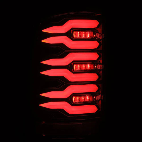 AlphaRex 07-13 GMC Sierra LUXX-Series LED Tail Lights Alpha-Black OffRoadUSA.com
