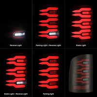 AlphaRex 07-13 GMC Sierra LUXX-Series LED Tail Lights Black Red OffRoadUSA.com