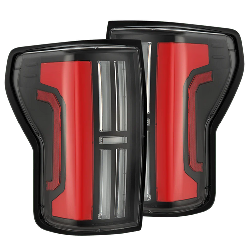AlphaRex 07-13 Toyota Tundra NOVA-Series Prismatic LED Tail Lights Black-Red OffRoadUSA.com