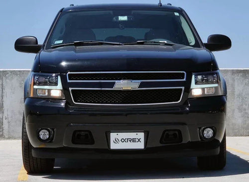 AlphaRex 07-14 Chevrolet Tahoe/Suburban/07-13 Avalanche LUXX-Series LED Projector Headlights Black OffRoadUSA.com