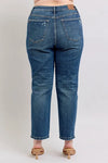 Judy Blue Full Size High Waisted Rigid Magic Non-destroy Straight Leg Jeans HTO Apparel