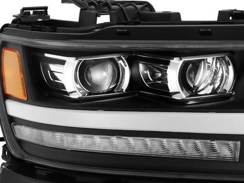 AlphaRex 19-24 Ram 1500 LUXX-Series LED Projector Headlights Jet Black OffRoadUSA.com