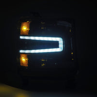 AlphaRex 16-18 Chevrolet Silverado 1500 LUXX-Series LED Projector Headlights Alpha-Black OffRoadUSA.com