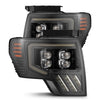 AlphaRex 09-14 Ford F150 MKII NOVA-Series LED Projector Headlights Alpha-Black OffRoadUSA.com