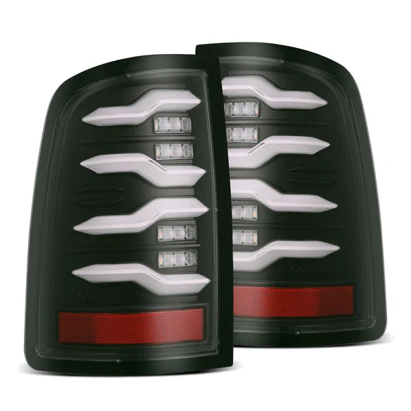 AlphaRex 09-18 Ram Truck LUXX-Series LED Tail Lights Black OffRoadUSA.com