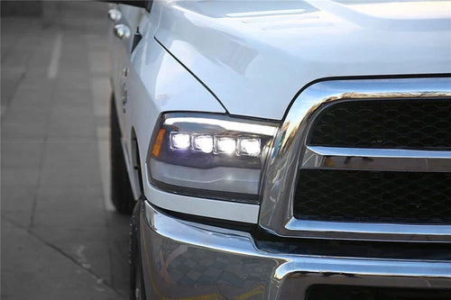 AlphaRex 09-18 Ram Truck NOVA-Series LED Projector Headlights Jet Black OffRoadUSA.com