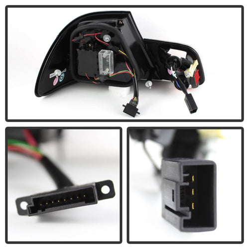 Spyder 04-06 BMW E46 2Dr (Coupe ONLY No Conv.) Lgtbar Styl LED Tail Lghts Blk ALT-YD-BE4604-LBLED-BK OffRoadUSA.com