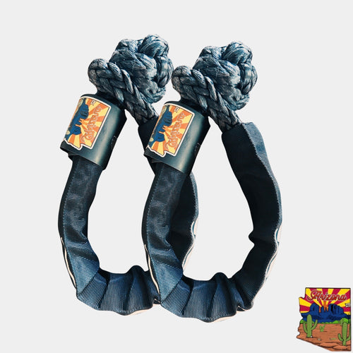 Soft Shackle 1/2'' x 22'' with sleeve and bag (Set of 2 Shackles) (Lifetime Warranty) MOJAB OFFROAD