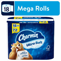 Charmin Ultra Soft Toilet Paper, 18 Mega Rolls EasyOptionXY LLC