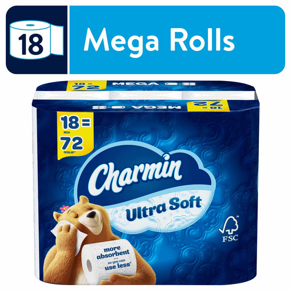 Charmin Ultra Soft Toilet Paper, 18 Mega Rolls EasyOptionXY LLC