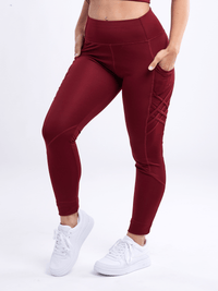 JupiterGear High-Waisted Criss-Cross Training Leggings with Hip Pockets Jupiter Gear