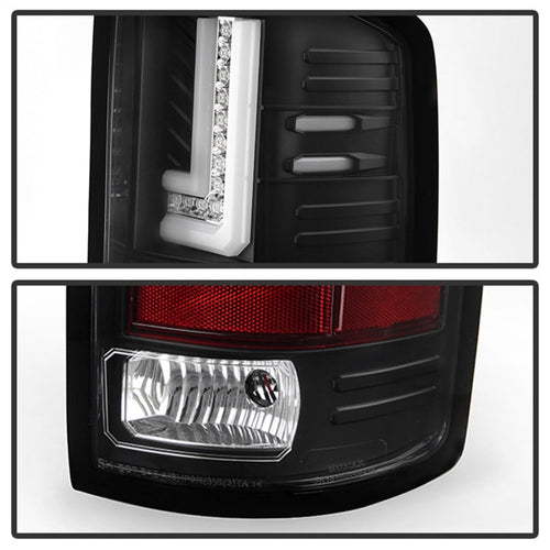Spyder GMC Sierra 14-16 LED Tail Lights Black ALT-YD-GS14-LBLED-BK OffRoadUSA.com