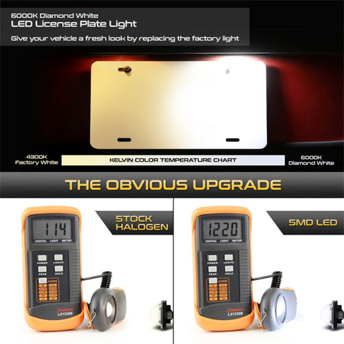 xTune 13-18 Subaru BRZ T10 Connector LED License Plate Bulb Assembly White 5500K LAC-LP-SWRX08 -Pair OffRoadUSA.com