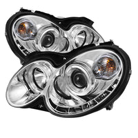 Spyder Mercedes Benz CLK 03-09 Projector Halogen Model- LED Halo DRL Chrm PRO-YD-MBCLK03-DRL-C OffRoadUSA.com