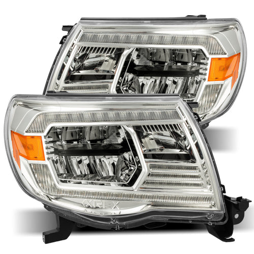 AlphaRex 05-11 Toyota Tacoma LUXX-Series LED Crystal Headlights Chrome OffRoadUSA.com