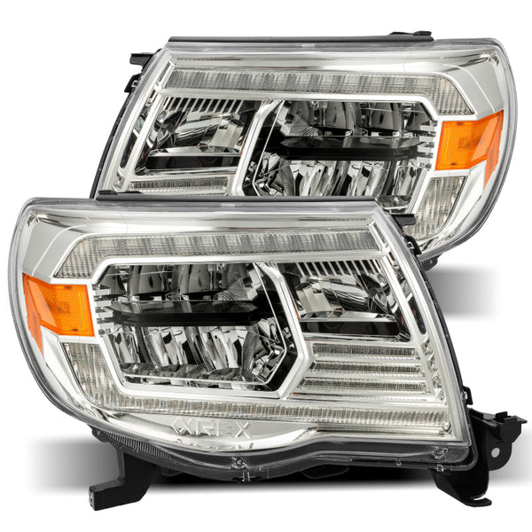 AlphaRex 05-11 Toyota Tacoma LUXX-Series LED Crystal Headlights Chrome OffRoadUSA.com