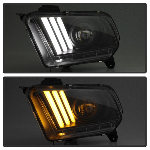 Spyder Ford Mustang 10-13 Projector Headlights - HID Model Only - Black PRO-YD-FM2010V2-HID-BK OffRoadUSA.com