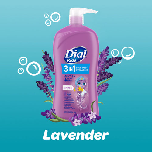 Dial Kids 3-in-1 Body+Hair+Bubble Bath, Lavender Scent, 32 fl oz EasyOptionXY LLC