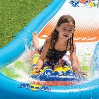 WOW Sports Single Lane Backyard Lawn Slide with Attached Pool Jupiter Gear