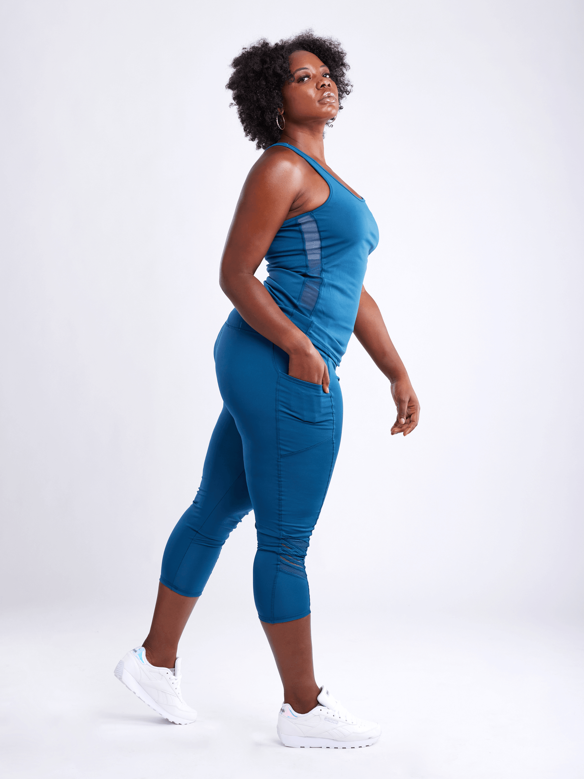 JupiterGear High-Waisted Pilates Leggings with Side Pockets & Mesh Panels Jupiter Gear