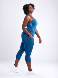 JupiterGear High-Waisted Pilates Leggings with Side Pockets & Mesh Panels Jupiter Gear