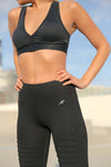 Athletique Low-Waisted Ribbed Leggings with Hidden Pocket and Mesh Panels Jupiter Gear