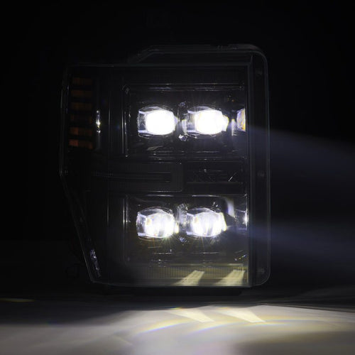 AlphaRex 08-10 Ford Super Duty/Excursion NOVA-Series LED Projector Headlights Alpha-Black OffRoadUSA.com