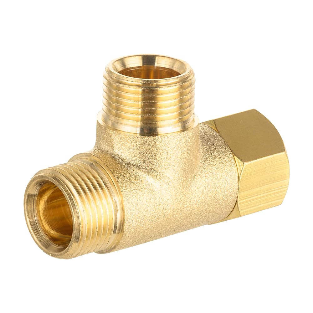 10 Pcs 3/8" Compr. x 3/8" Compr. x 3/8" Brass Tee Adapter
